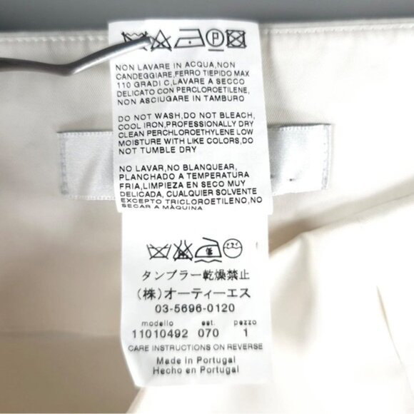 MaxMara Portugal 🇵🇹 Made 11010492 Lined White Skirt with Pockets Back Slit 6 - Picture 11 of 11